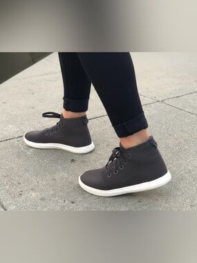 Allbirds Black-Grey Tree Topper  High-Top Sneakers - Mens 9